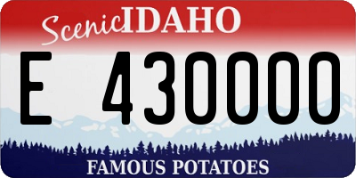 ID license plate E430000