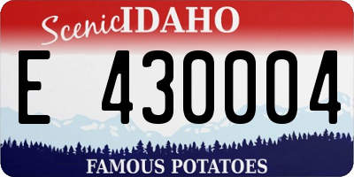 ID license plate E430004