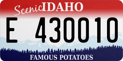 ID license plate E430010