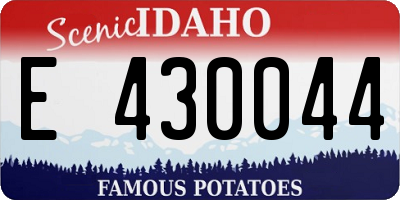 ID license plate E430044