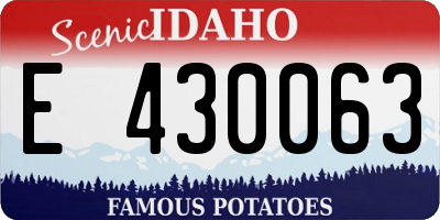 ID license plate E430063