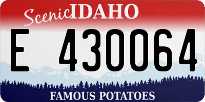 ID license plate E430064