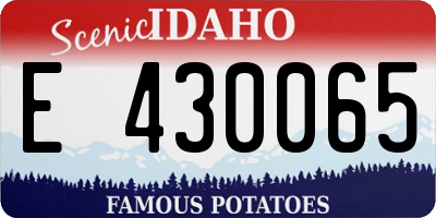 ID license plate E430065