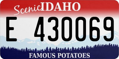 ID license plate E430069