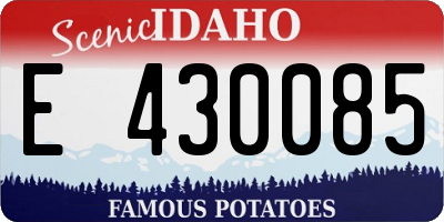 ID license plate E430085