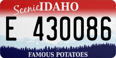ID license plate E430086