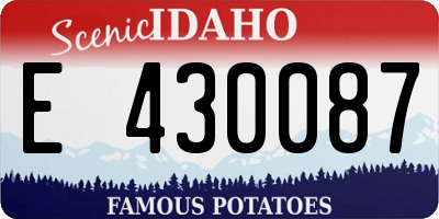 ID license plate E430087