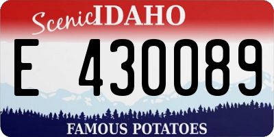 ID license plate E430089