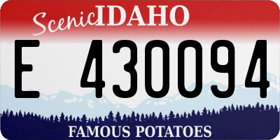 ID license plate E430094