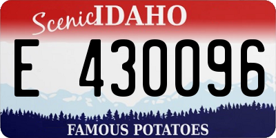 ID license plate E430096