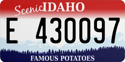 ID license plate E430097