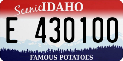 ID license plate E430100