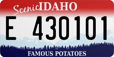 ID license plate E430101
