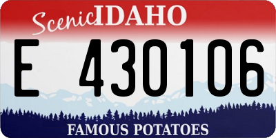 ID license plate E430106