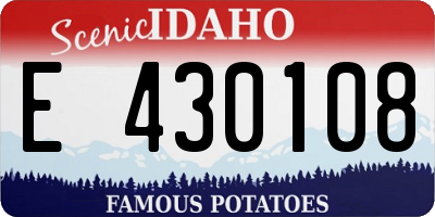 ID license plate E430108