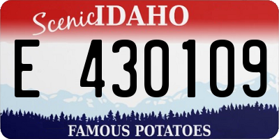 ID license plate E430109