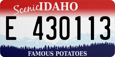 ID license plate E430113