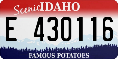 ID license plate E430116