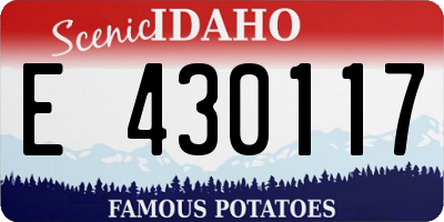 ID license plate E430117