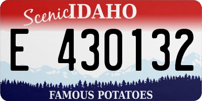ID license plate E430132
