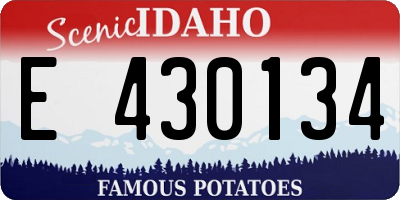 ID license plate E430134