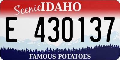 ID license plate E430137