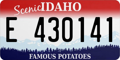 ID license plate E430141