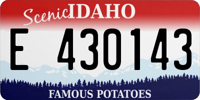 ID license plate E430143