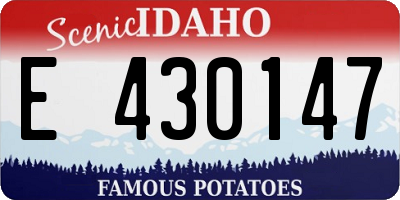 ID license plate E430147