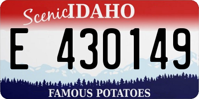ID license plate E430149