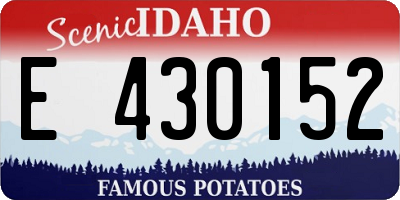 ID license plate E430152