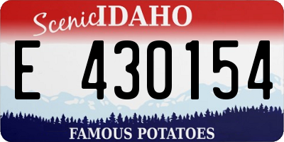 ID license plate E430154