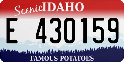 ID license plate E430159