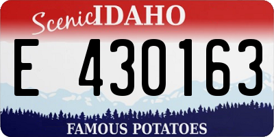 ID license plate E430163