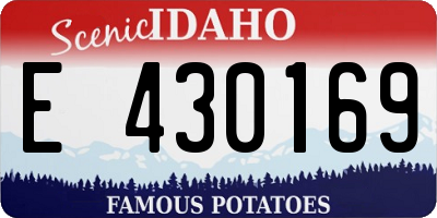 ID license plate E430169