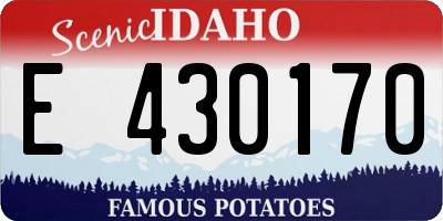 ID license plate E430170