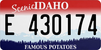 ID license plate E430174