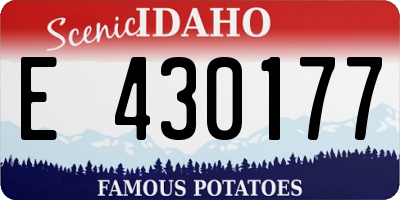 ID license plate E430177