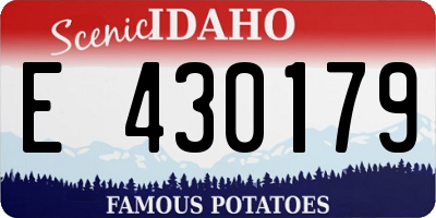 ID license plate E430179