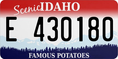 ID license plate E430180