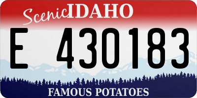 ID license plate E430183