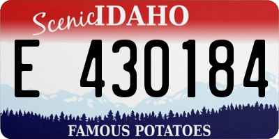 ID license plate E430184