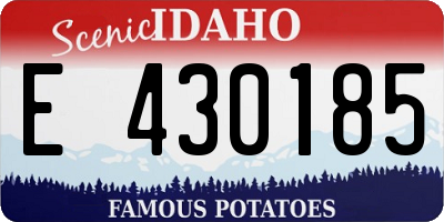ID license plate E430185