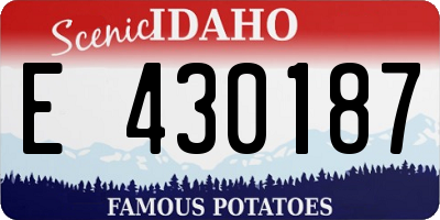 ID license plate E430187
