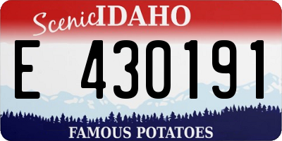 ID license plate E430191