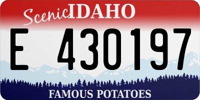 ID license plate E430197