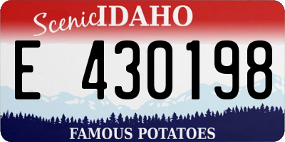 ID license plate E430198