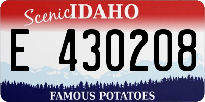 ID license plate E430208