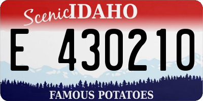 ID license plate E430210