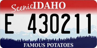 ID license plate E430211
